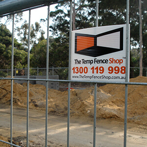corflute temp fence sign