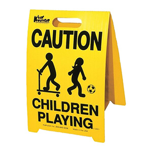 corflute triangle sign