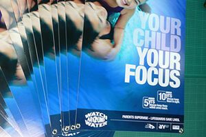 eyeleting corflute sign